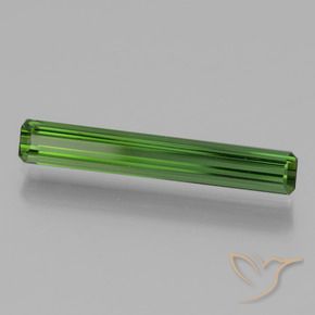 Tourmaline Vert moyen naturelle Octogone / coupe Émeraude, 1.24 ct, VVS-VS