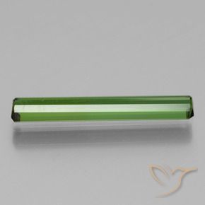 Tourmaline Vert moyen naturelle Octogone / coupe Émeraude, 1.24 ct, VVS-VS