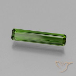 Tourmaline Vert foncé naturelle Octogone / coupe Émeraude, 1.27 ct, VVS