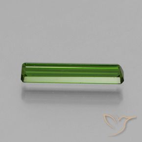 Tourmaline Vert foncé naturelle Octogone / coupe Émeraude, 1.27 ct, VVS