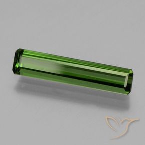 Tourmaline Vert foncé naturelle Octogone / coupe Émeraude, 1.30 ct, VVS