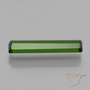 Tourmaline Vert foncé naturelle Octogone / coupe Émeraude, 1.30 ct, VVS