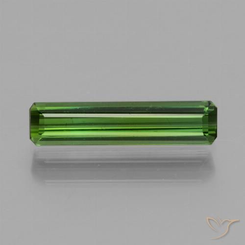 1.26ct Naturel Vert foncé Tourmaline, Taille émeraude, VS