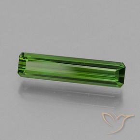 Tourmaline Vert foncé naturelle Octogone / coupe Émeraude, 1.26 ct, VS