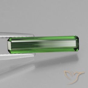 Tourmaline Vert naturelle Octogone / coupe Émeraude, 1.02 ct, VS