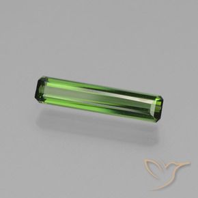 Tourmaline Vert terreux naturelle Octogone / coupe Émeraude, 0.88 ct, VVS