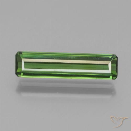 1.37ct Naturel Vert terreux Tourmaline, Taille émeraude, VS