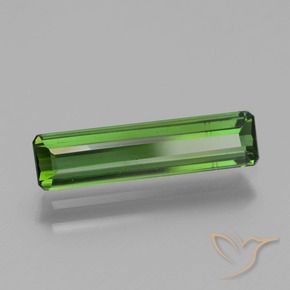 Tourmaline Vert terreux naturelle Octogone / coupe Émeraude, 1.37 ct, VS