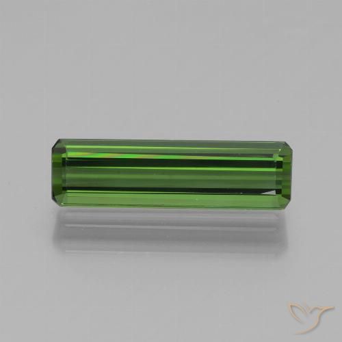 1.39ct Naturel Forêt verte Tourmaline, Taille émeraude, VVS