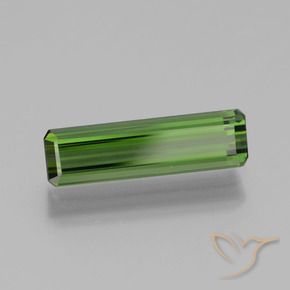 Tourmaline Forêt verte naturelle Octogone / coupe Émeraude, 1.39 ct, VVS