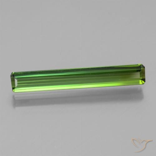 1.70ct Naturel Forêt verte Tourmaline, Taille émeraude, VVS