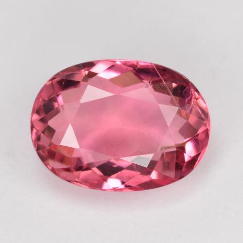 Tourmaline punch aux fruits rouge naturelle coupe ovale, 2,34 ct, VVS-VS