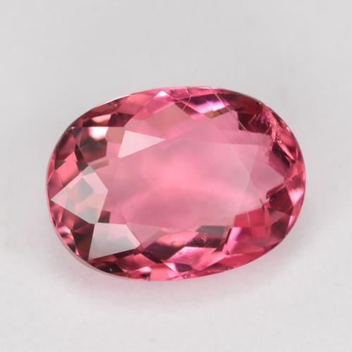 Tourmaline punch aux fruits rouge naturelle coupe ovale, 2,34 ct, VVS-VS