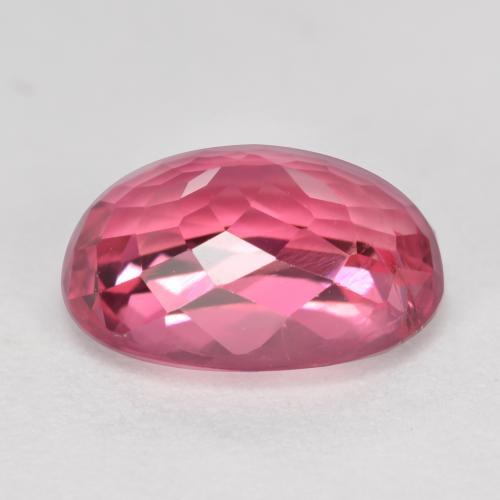 Tourmaline punch aux fruits rouge naturelle coupe ovale, 2,34 ct, VVS-VS