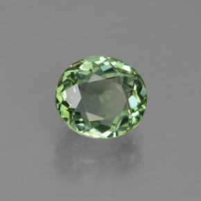 Tourmaline forêt verte naturelle coupe ovale, 2,44 ct, VVS