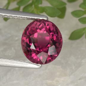 Tourmaline Violet rougeâtre naturelle ovale, 2.49 ct, VS-SI