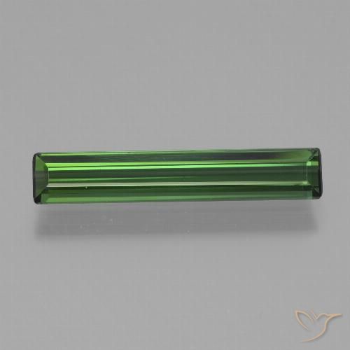1.35ct Naturel Vert moyen Tourmaline, Taille émeraude, VVS