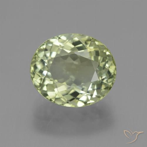 3.61ct Naturel Vert moyen Tourmaline, ovale, VVS