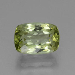 Tourmaline vert chaud naturelle coupe coussin, 3,89 ct, VVS-VS