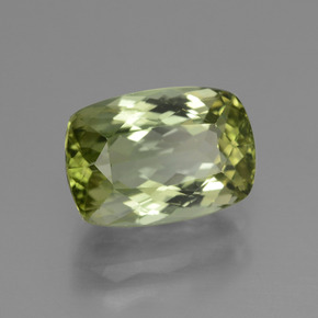 Tourmaline vert chaud naturelle coupe coussin, 3,89 ct, VVS-VS