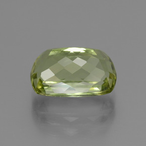 Tourmaline vert chaud naturelle coupe coussin, 3,89 ct, VVS-VS