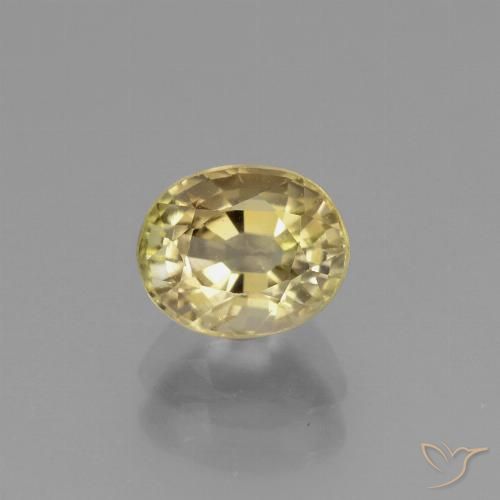 1.15ct Naturel Jaune clair Tourmaline, ovale, VS