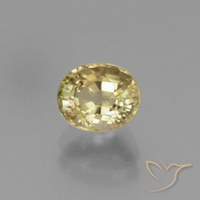 Tourmaline Jaune clair naturelle ovale, 1.15 ct, VS