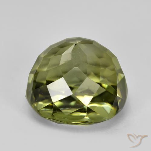 Tourmaline Vert foncé naturelle Coussin, 6.58 ct, VVS