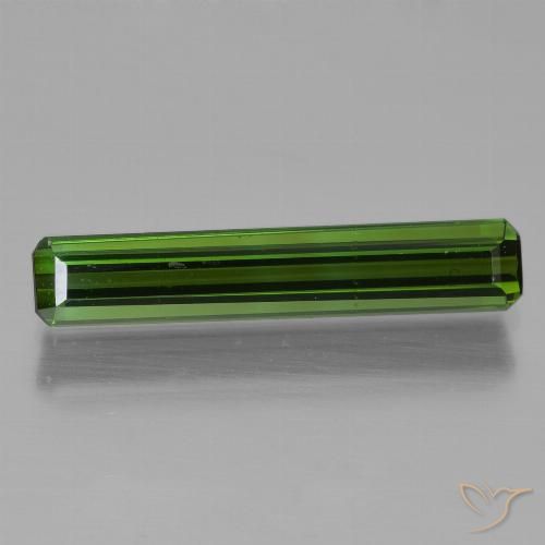 1.25ct Naturel Vert foncé terreux Tourmaline, Taille émeraude, VVS-VS