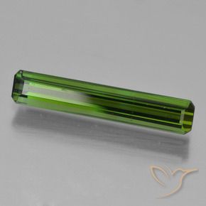 Tourmaline Vert foncé terreux naturelle Octogone / coupe Émeraude, 1.25 ct, VVS-VS
