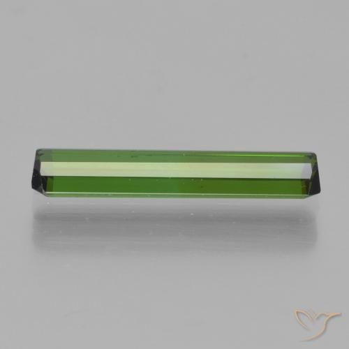 Tourmaline Vert terreux naturelle Octogone / coupe Émeraude, 1.14 ct, VVS-VS