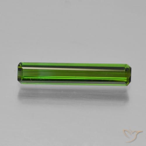 0.87ct Naturel Vert foncé Tourmaline, Taille émeraude, VVS-VS