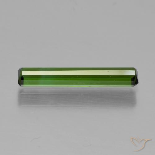 Tourmaline Vert foncé naturelle Octogone / coupe Émeraude, 0.87 ct, VVS-VS