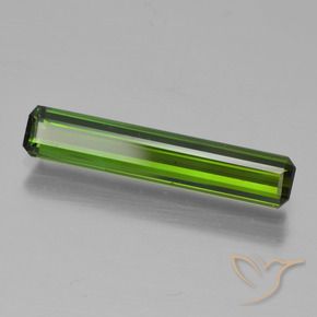 Tourmaline Vert foncé naturelle Octogone / coupe Émeraude, 1.41 ct, VVS-VS