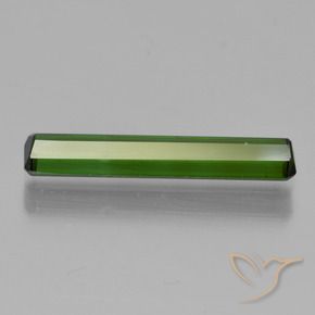 Tourmaline Vert foncé naturelle Octogone / coupe Émeraude, 1.41 ct, VVS-VS