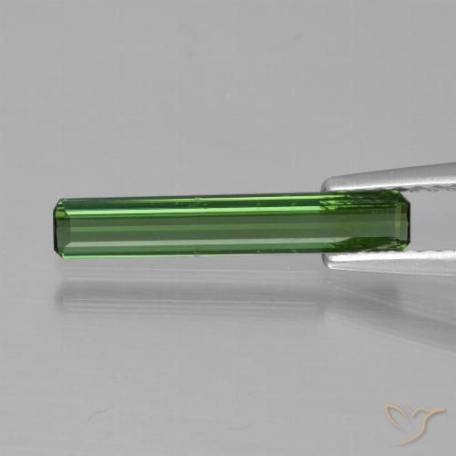 0.66ct Naturel Vert moyen Tourmaline, Taille émeraude, VVS-VS