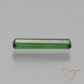 Tourmaline Vert foncé naturelle Octogone / coupe Émeraude, 0.75 ct, VVS