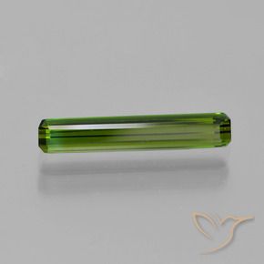 Tourmaline Vert terreux naturelle Octogone / coupe Émeraude, 0.87 ct, VVS
