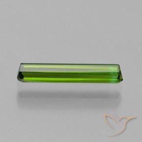 Tourmaline Vert terreux naturelle Octogone / coupe Émeraude, 0.87 ct, VVS