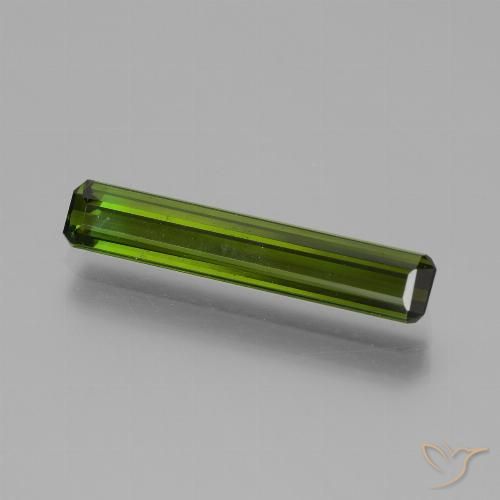 2.60ct Naturel Forêt verte Tourmaline, Taille émeraude, VVS