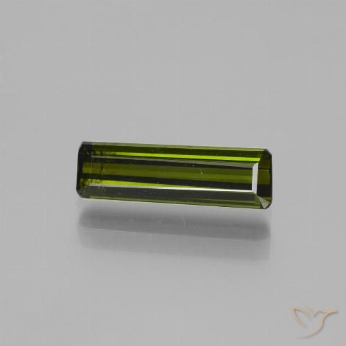 1.60ct Naturel Vert moyen Tourmaline, Taille émeraude, VS