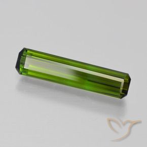 Tourmaline Vert foncé naturelle Octogone / coupe Émeraude, 1.82 ct, VVS
