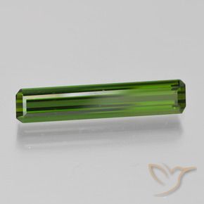 Tourmaline Vert moyen-foncé naturelle Octogone / coupe Émeraude, 1.95 ct, VVS