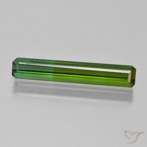 1.66ct Naturel Vert foncé Tourmaline, Taille émeraude, VS