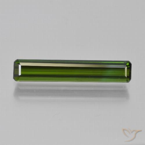 1.79ct Naturel Vert forêt profond Tourmaline, Taille émeraude, VVS