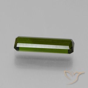 Tourmaline Vert foncé naturelle Octogone / coupe Émeraude, 1.49 ct, VVS-VS