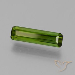 Tourmaline Vert foncé naturelle Octogone / coupe Émeraude, 1.25 ct, VVS-VS