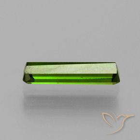 Tourmaline Vert foncé naturelle Octogone / coupe Émeraude, 1.25 ct, VVS-VS
