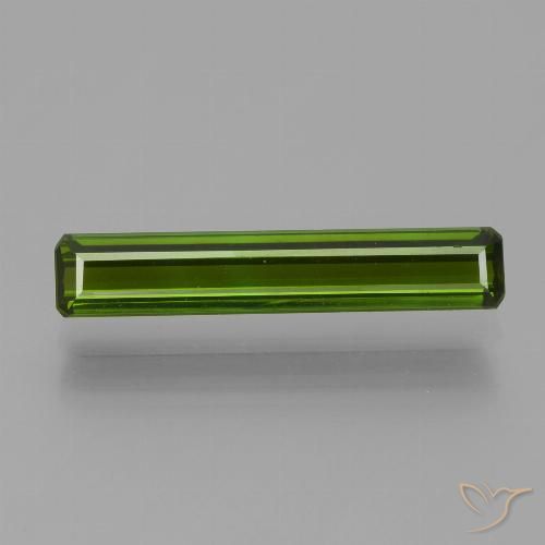 Tourmaline vert foncé naturelle taille émeraude, 2,12 ct, VVS-VS
