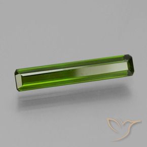 Tourmaline vert foncé naturelle taille émeraude, 2,12 ct, VVS-VS